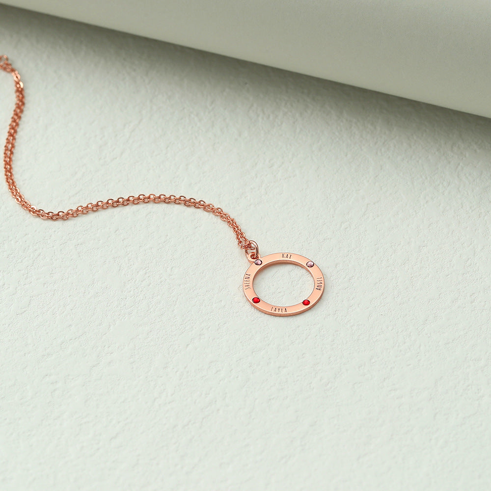 Exquisite, modische, runde, anpassbare, vielseitige Halskette mit Namensdesign