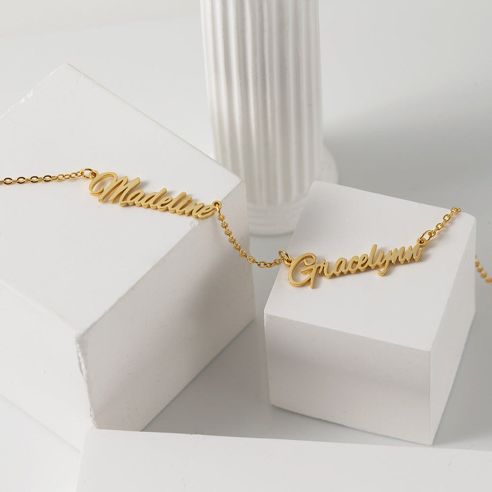 Exquisite, modische, anpassbare Namensdesign-Halskette