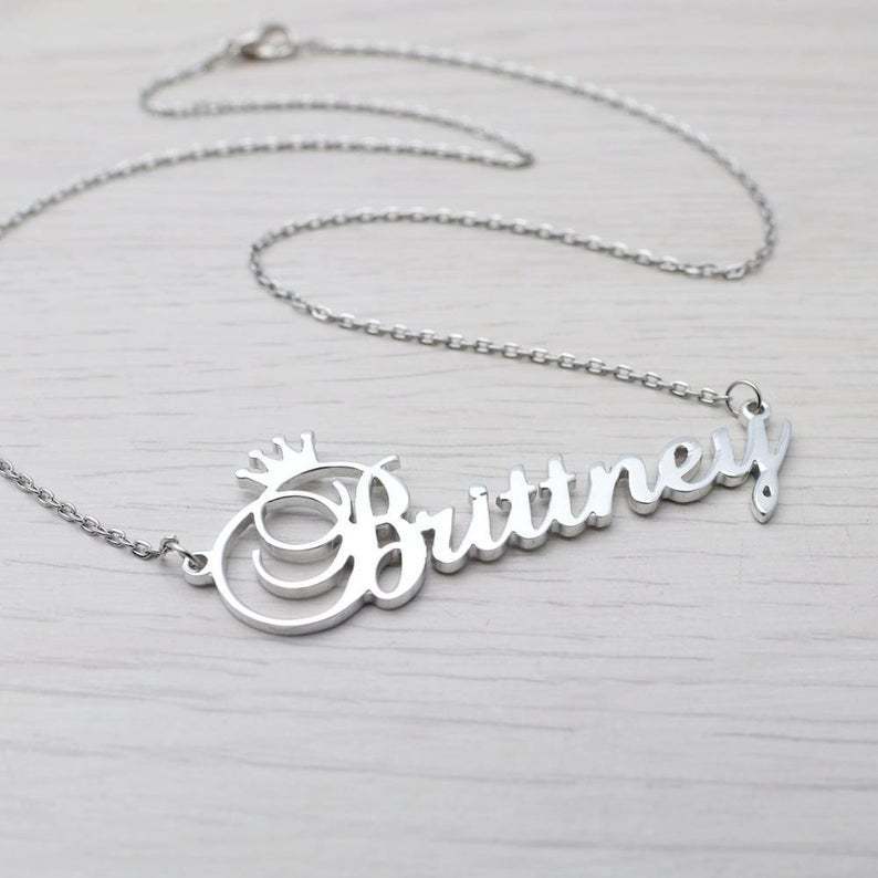 925 Sterling-Silber personalisierte anpassbare Alphabet-Halskette