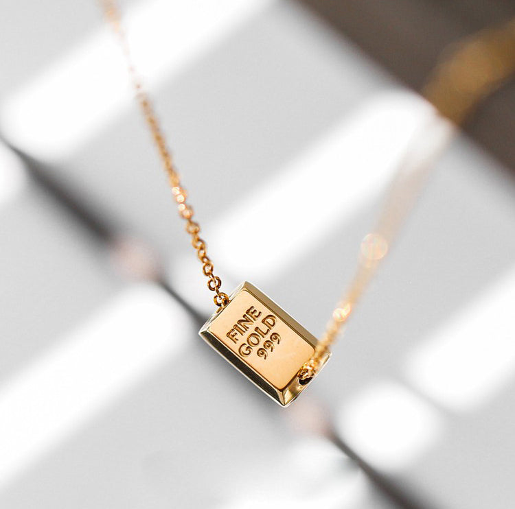 Einfache kleine Goldbarren-Gold Brick Advanced Design Fußkettchen