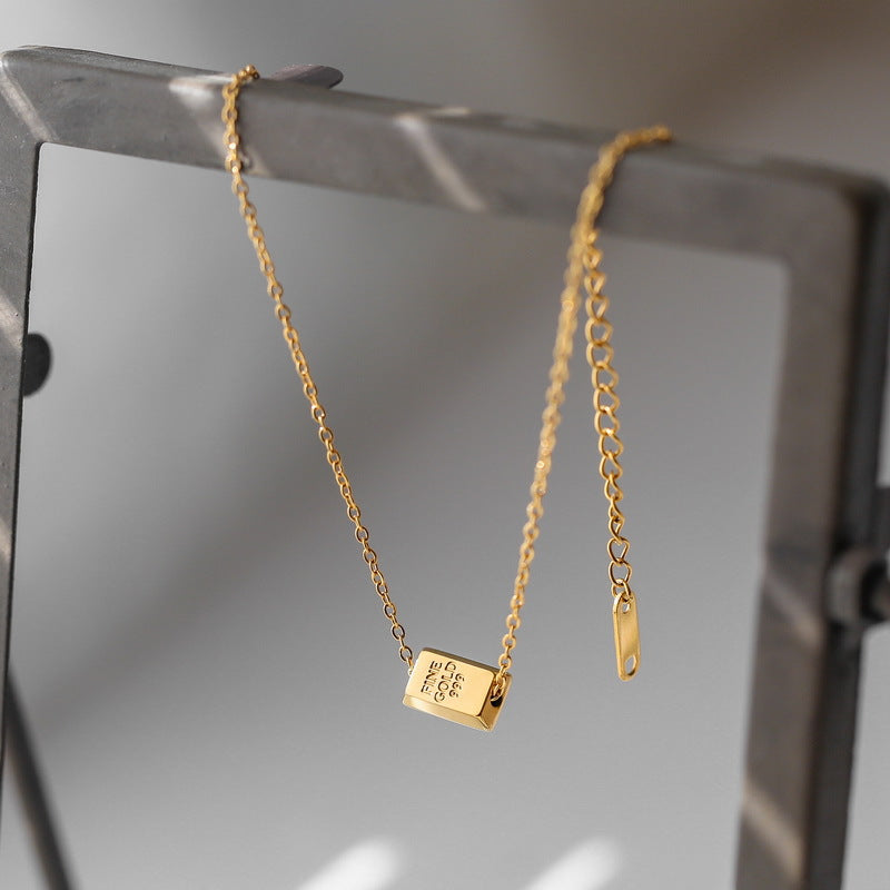 Einfache kleine Goldbarren-Gold Brick Advanced Design Fußkettchen