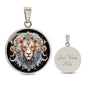 Sternzeichen Halskette LÖWE spiritueller Schmuck, personalisierte Geschenke, Halskette aus Edelstahl od. 18K Vergoldung in Geschenkbox, kostenlose Gravur
