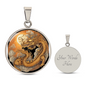 Halskette CHINESISCHER DRACHE   spiritueller Schmuck, personalisierte Geschenke, Halskette aus Edelstahl od. 18K Vergoldung in Geschenkbox, kostenlose Gravur