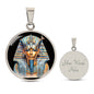 Spirituelle Halskette TUTANKHAMUN spiritueller Schmuck, personalisierte Geschenke, Halskette aus Edelstahl od. 18K Vergoldung in Geschenkbox, kostenlose Gravur