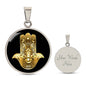 Spirituelle Halskette HAMSA HAND  spiritueller Schmuck, personalisierte Geschenke, Halskette aus Edelstahl od. 18K Vergoldung in Geschenkbox, kostenlose Gravur