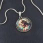 Handgefertigter Medaillon-Anhänger mit Jesus – Mosaik-Stil,Geschenk für sie, Geschenk für ihn, spiritueller Anhänger kostenlose Gravur
