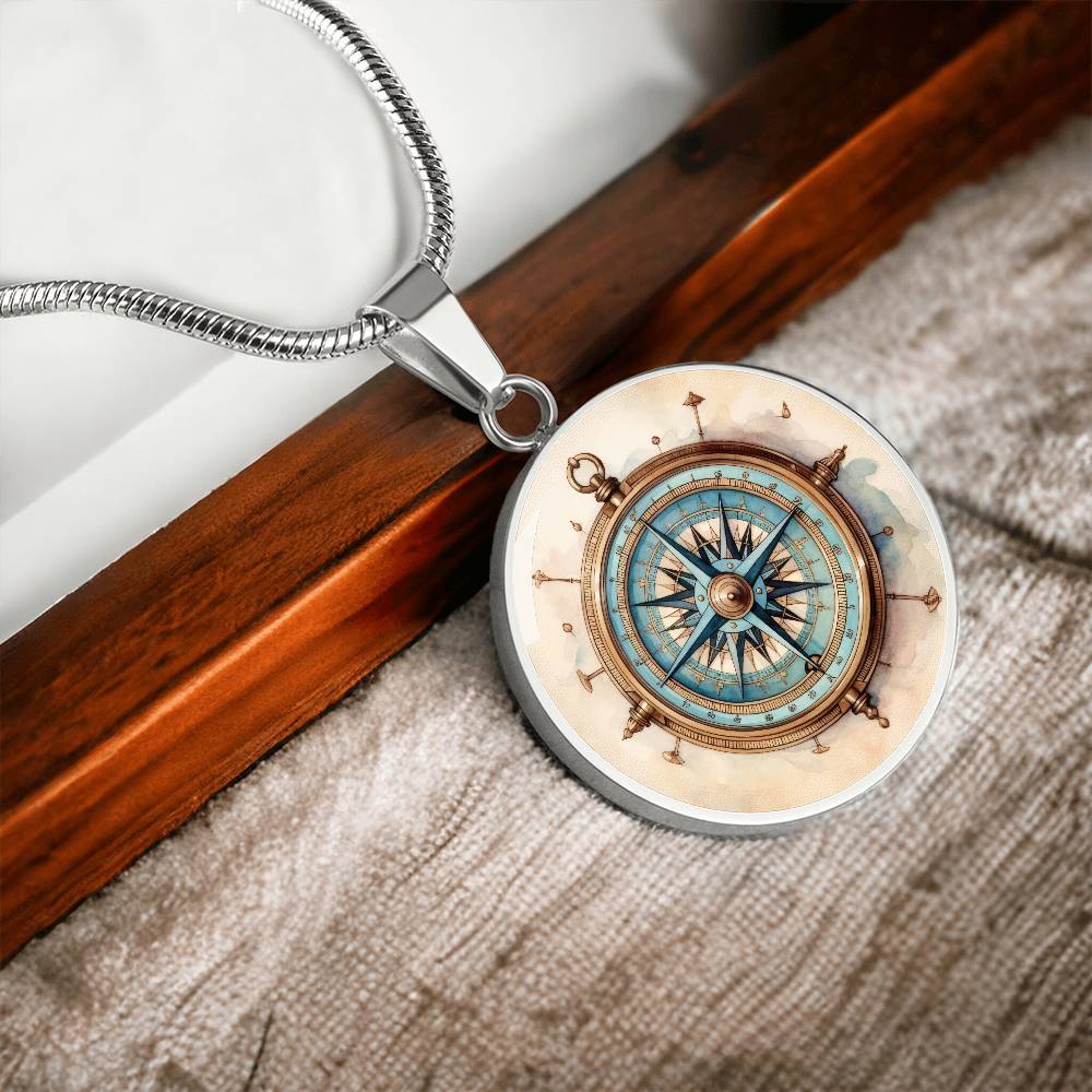 Vintage Kompass-Anhänger – Nautisches Medaillon für Entdecker und Abenteurer, Geschenk für Männer, Geschenk für Segler, Geburtstagsgeschenk, kostenlose Gravur