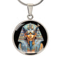 Spirituelle Halskette TUTANKHAMUN spiritueller Schmuck, personalisierte Geschenke, Halskette aus Edelstahl od. 18K Vergoldung in Geschenkbox, kostenlose Gravur