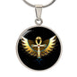 Spirituelle Halskette GOLDENER ANKH spiritueller Schmuck, personalisierte Geschenke, Halskette aus Edelstahl od. 18K Vergoldung in Geschenkbox, kostenlose Gravur