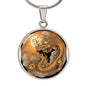 Halskette CHINESISCHER DRACHE   spiritueller Schmuck, personalisierte Geschenke, Halskette aus Edelstahl od. 18K Vergoldung in Geschenkbox, kostenlose Gravur