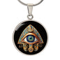 Spirituelle Halskette AUGE DES HORUS spiritueller Schmuck, personalisierte Geschenke, Halskette aus Edelstahl od. 18K Vergoldung in Geschenkbox, kostenlose Gravur