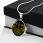 SAK YANT Halskette Thailändische Tattoo-Symbole,  spiritueller Schmuck, personalisierte Geschenke, Halskette aus Edelstahl od. 18K Vergoldung in Geschenkbox, kostenlose Gravur