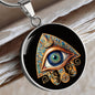 Spirituelle Halskette AUGE DES HORUS spiritueller Schmuck, personalisierte Geschenke, Halskette aus Edelstahl od. 18K Vergoldung in Geschenkbox, kostenlose Gravur