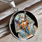 Spirituelle Halskette TUTANKHAMUN spiritueller Schmuck, personalisierte Geschenke, Halskette aus Edelstahl od. 18K Vergoldung in Geschenkbox, kostenlose Gravur