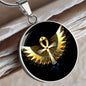 Spirituelle Halskette GOLDENER ANKH spiritueller Schmuck, personalisierte Geschenke, Halskette aus Edelstahl od. 18K Vergoldung in Geschenkbox, kostenlose Gravur