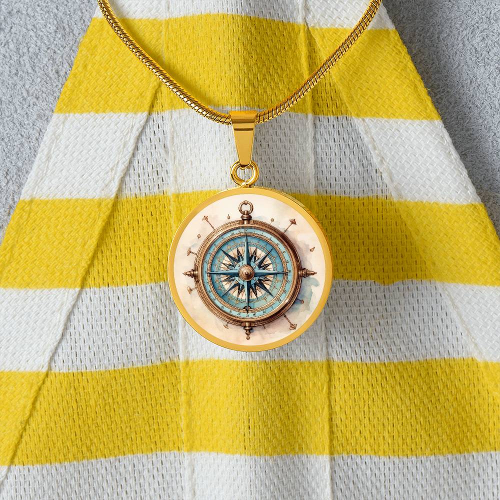 Vintage Kompass-Anhänger – Nautisches Medaillon für Entdecker und Abenteurer, Geschenk für Männer, Geschenk für Segler, Geburtstagsgeschenk, kostenlose Gravur