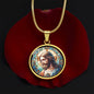 Handgefertigter Medaillon-Anhänger mit Jesus – Mosaik-Stil,Geschenk für sie, Geschenk für ihn, spiritueller Anhänger kostenlose Gravur