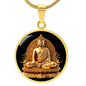 Spirituelle Halskette GOLDENER BUDDHA spiritueller Schmuck, personalisierte Geschenke, Halskette aus Edelstahl od. 18K Vergoldung in Geschenkbox, kostenlose Gravur