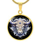 Sternzeichen Halskette STIER spiritueller Schmuck, personalisierte Geschenke, Halskette aus Edelstahl od. 18K Vergoldung in Geschenkbox, kostenlose Gravur