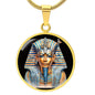 Spirituelle Halskette TUTANKHAMUN spiritueller Schmuck, personalisierte Geschenke, Halskette aus Edelstahl od. 18K Vergoldung in Geschenkbox, kostenlose Gravur