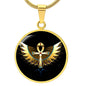 Spirituelle Halskette GOLDENER ANKH spiritueller Schmuck, personalisierte Geschenke, Halskette aus Edelstahl od. 18K Vergoldung in Geschenkbox, kostenlose Gravur