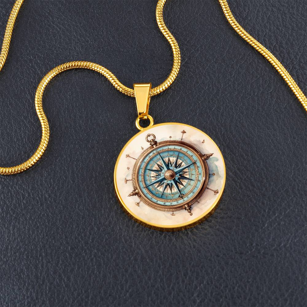 Vintage Kompass-Anhänger – Nautisches Medaillon für Entdecker und Abenteurer, Geschenk für Männer, Geschenk für Segler, Geburtstagsgeschenk, kostenlose Gravur