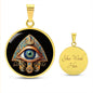 Spirituelle Halskette AUGE DES HORUS spiritueller Schmuck, personalisierte Geschenke, Halskette aus Edelstahl od. 18K Vergoldung in Geschenkbox, kostenlose Gravur