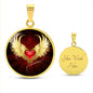 Spirituelle Halskette ROTES HERZ MIT FLÜGEL  spiritueller Schmuck, personalisierte Geschenke, Halskette aus Edelstahl od. 18K Vergoldung in Geschenkbox, kostenlose Gravur