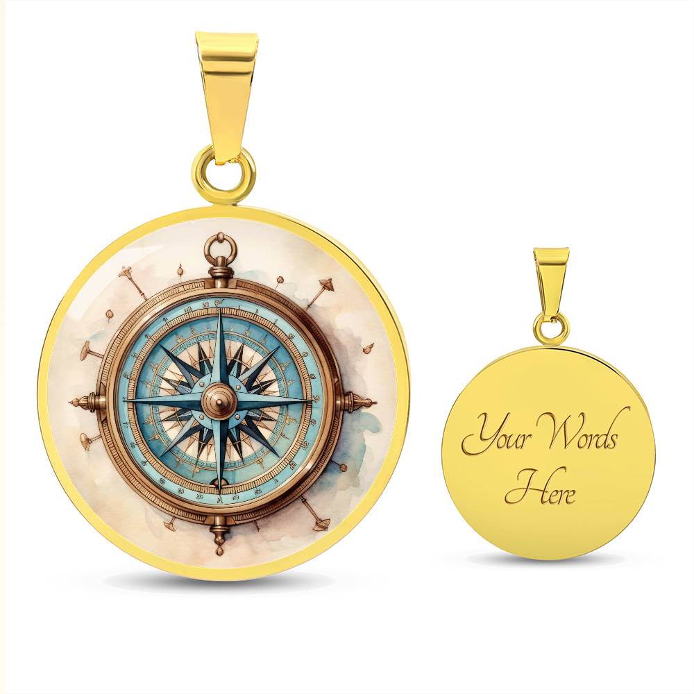 Vintage Kompass-Anhänger – Nautisches Medaillon für Entdecker und Abenteurer, Geschenk für Männer, Geschenk für Segler, Geburtstagsgeschenk, kostenlose Gravur