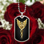 Anhänger mit Caduceus-Symbol, Symbol der Medizin und Heilung, kostenlose Gravur und Geschenkbox