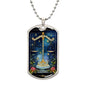 Sternzeichen Halskette WAAAGE, spiritueller Schmuck, personalisierte Geschenke, Halskette aus Edelstahl od. 18K Vergoldung in Geschenkbox,kostenlose Gravur