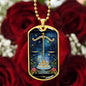 Sternzeichen Halskette WAAAGE, spiritueller Schmuck, personalisierte Geschenke, Halskette aus Edelstahl od. 18K Vergoldung in Geschenkbox,kostenlose Gravur