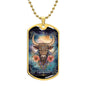 Sternzeichen Halskette STIER, spiritueller Schmuck, personalisierte Geschenke, Halskette aus Edelstahl od. 18K Vergoldung in Geschenkbox,kostenlose Gravur