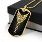 Anhänger mit Caduceus-Symbol, Symbol der Medizin und Heilung, kostenlose Gravur und Geschenkbox