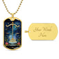 Sternzeichen Halskette WAAAGE, spiritueller Schmuck, personalisierte Geschenke, Halskette aus Edelstahl od. 18K Vergoldung in Geschenkbox,kostenlose Gravur