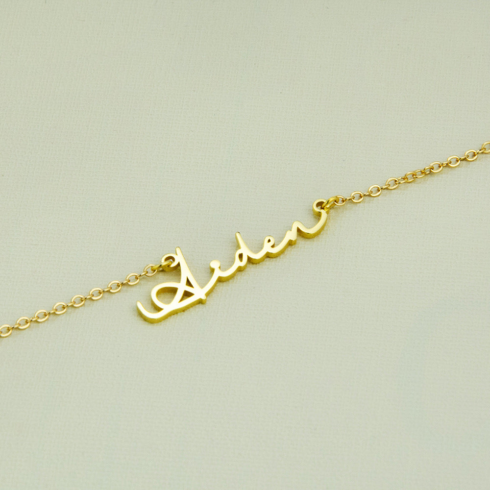 Anpassbares Alphabet-Armband aus S925-Silber