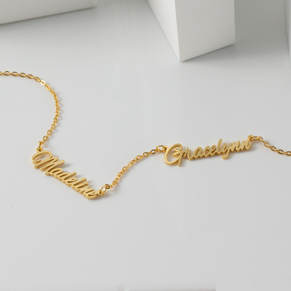 Exquisite, modische, anpassbare Namensdesign-Halskette