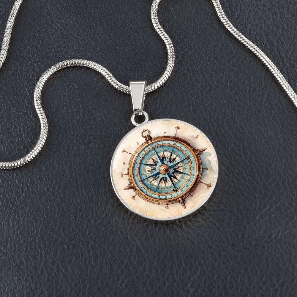 Vintage Kompass-Anhänger – Nautisches Medaillon für Entdecker und Abenteurer, Geschenk für Männer, Geschenk für Segler, Geburtstagsgeschenk, kostenlose Gravur