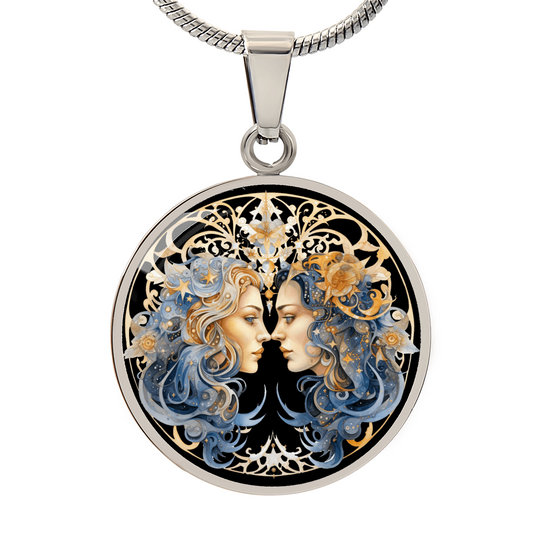 Sternzeichenkette- ZWILLINGE spiritueller Schmuck, personalisierte Geschenke, Halskette aus Edelstahl oder 18K Vergoldung in Geschenkbox