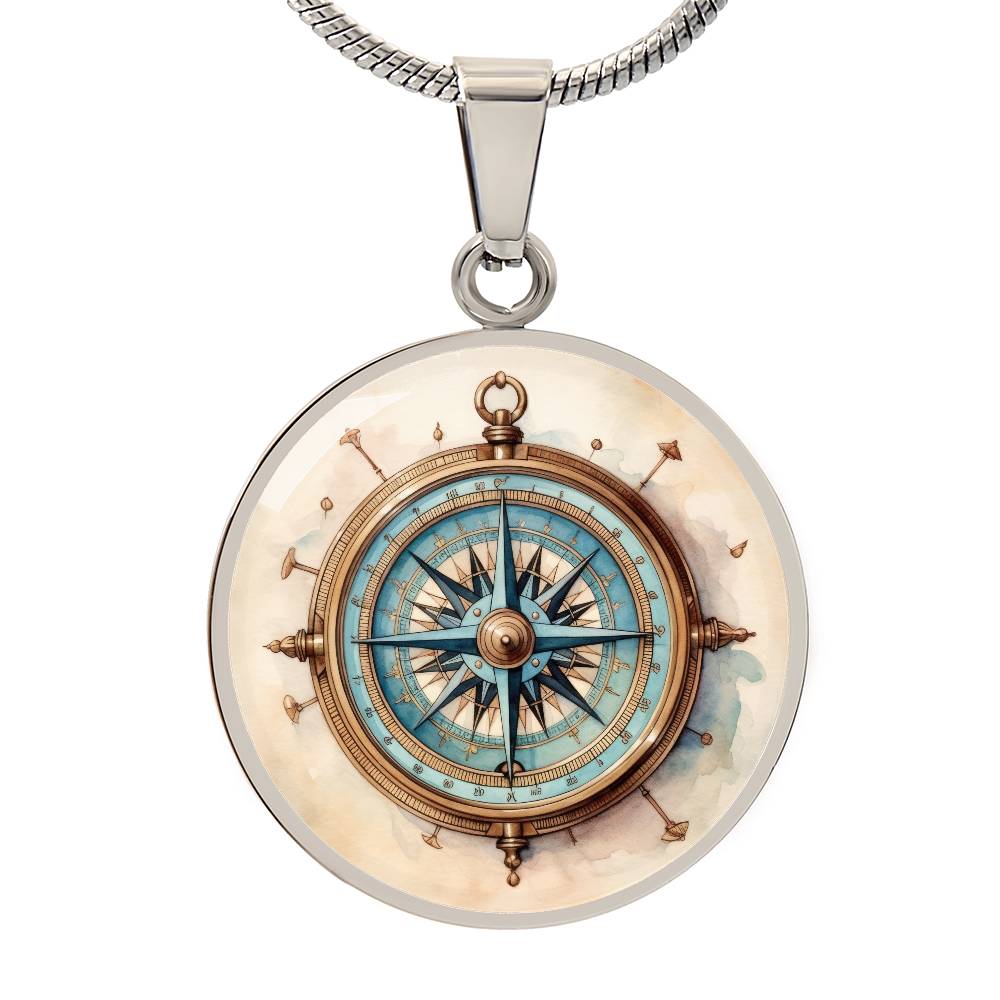 Vintage Kompass-Anhänger – Nautisches Medaillon für Entdecker und Abenteurer, Geschenk für Männer, Geschenk für Segler, Geburtstagsgeschenk, kostenlose Gravur