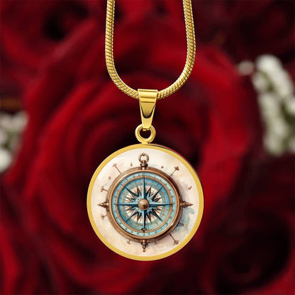 Vintage Kompass-Anhänger – Nautisches Medaillon für Entdecker und Abenteurer, Geschenk für Männer, Geschenk für Segler, Geburtstagsgeschenk, kostenlose Gravur