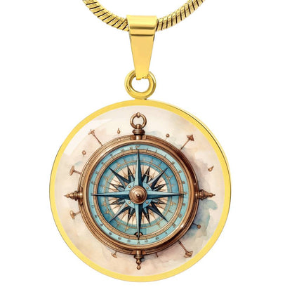 Vintage Kompass-Anhänger – Nautisches Medaillon für Entdecker und Abenteurer, Geschenk für Männer, Geschenk für Segler, Geburtstagsgeschenk, kostenlose Gravur