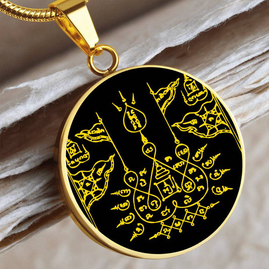 SAK YANT-Halskette, Thailändisches Tattoo, spiritueller Schmuck, personalisierte Geschenke,