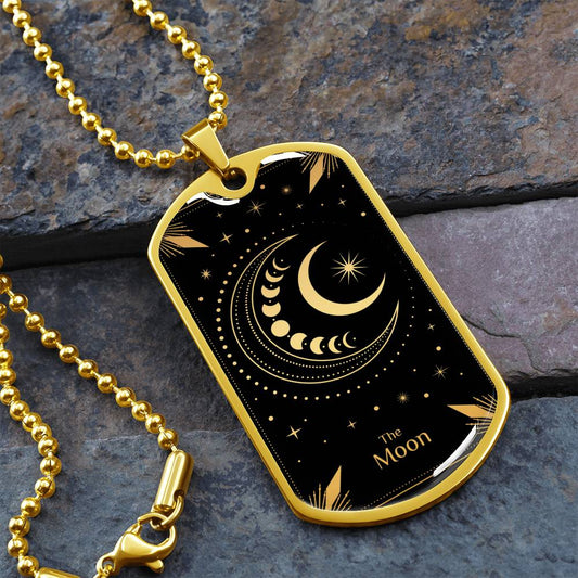 Tarot-Anhänger, der Mond, Sehnsüchte, Träume, Ängste